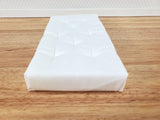 Dollhouse Doll Twin Mattress White Tufted 1:12 Scale Miniature Bedroom 6" Long - Miniature Crush