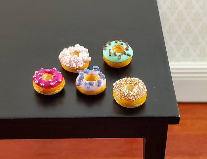 Dollhouse Donuts 5 Random Pieces Glazed Sprinkles 1:12 Scale Miniature Food - Miniature Crush