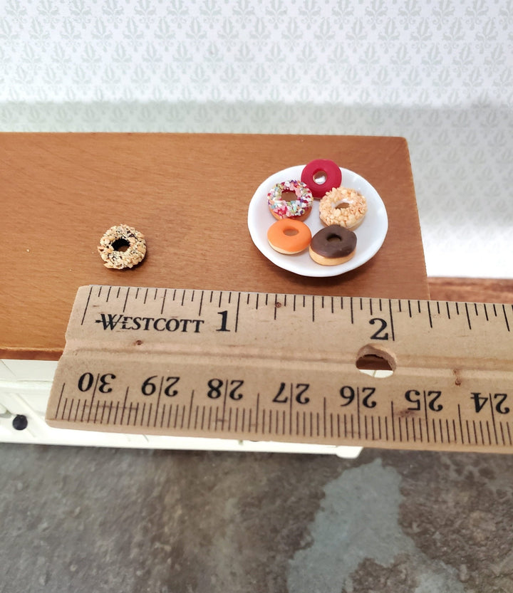 Dollhouse Donuts x6 Frosted and Sprinkles 1:12 Scale Miniature Food Dessert - Miniature Crush