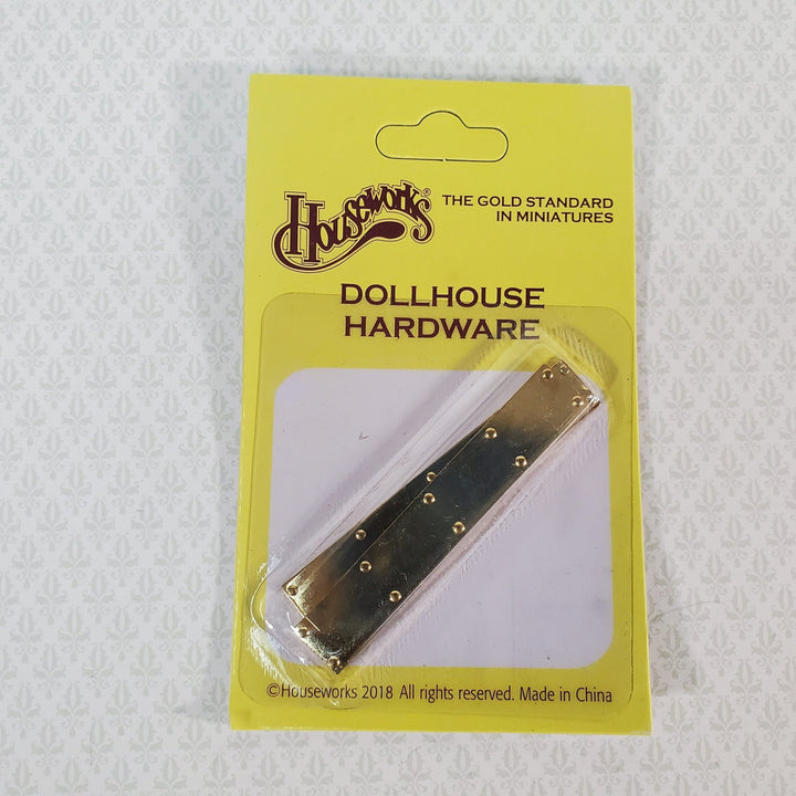 Dollhouse Door Kick Plates Gold Plated Brass 1:12 Scale Miniature Houseworks 1150 - Miniature Crush