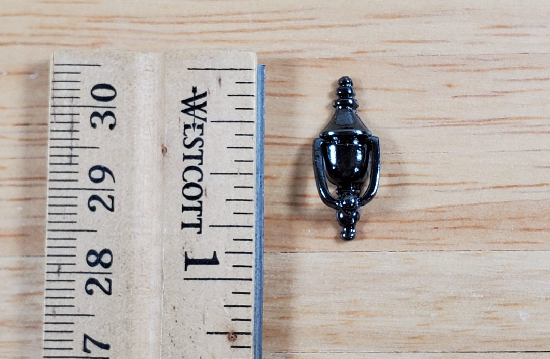 Dollhouse Door Knocker Movable Knocker Dark Pewter Finish 1:12 Scale Miniature - Miniature Crush