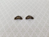 Dollhouse Drawer Pulls Craftsman Cup Style x2 Antique Bronze Finish 1:12 Scale S3024 - Miniature Crush