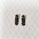 Dollhouse Drawer Pulls Drop Handle x2 1:12 Scale Miniature Antique Bronze S3017 - Miniature Crush