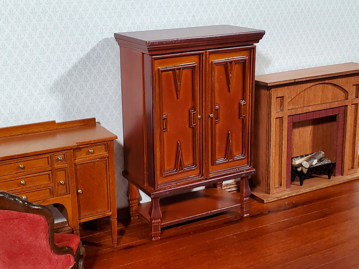 Dollhouse Drinks Cabinet Wine Liquor with 2 Doors 1:12 Scale Miniature Furniture - Miniature Crush