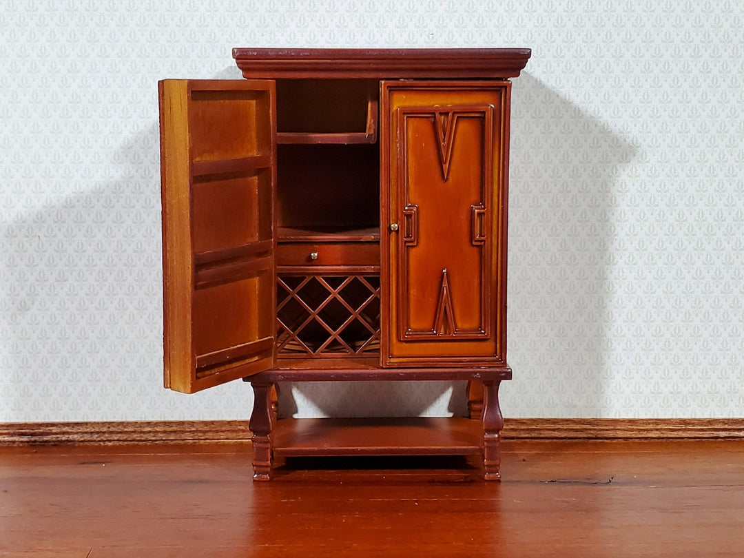 Dollhouse Drinks Cabinet Wine Liquor with 2 Doors 1:12 Scale Miniature Furniture - Miniature Crush