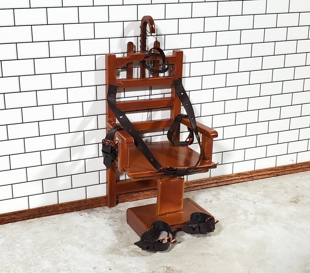 Dollhouse Electric Chair with Straps Old Sparky 112 Scale Miniature