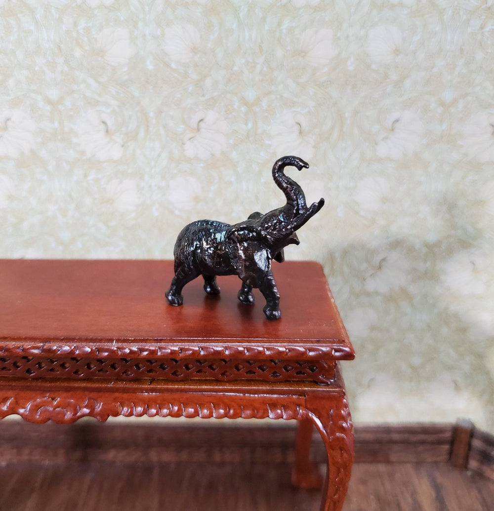 Dollhouse Elephant Statue Bronze Metal 1:12 Scale by Falcon Miniatures A3881 - Miniature Crush