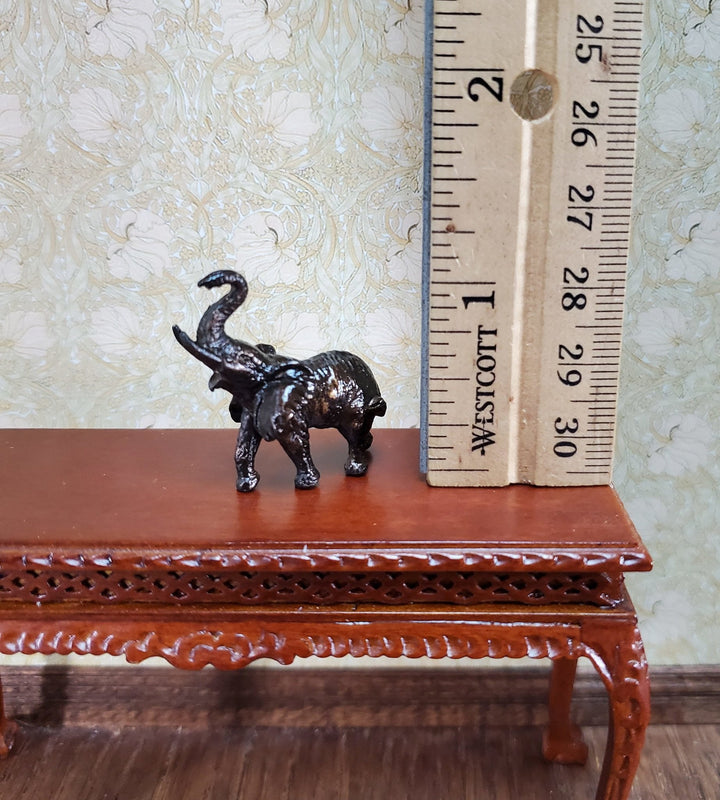 Dollhouse Elephant Statue Bronze Metal 1:12 Scale by Falcon Miniatures A3881 - Miniature Crush