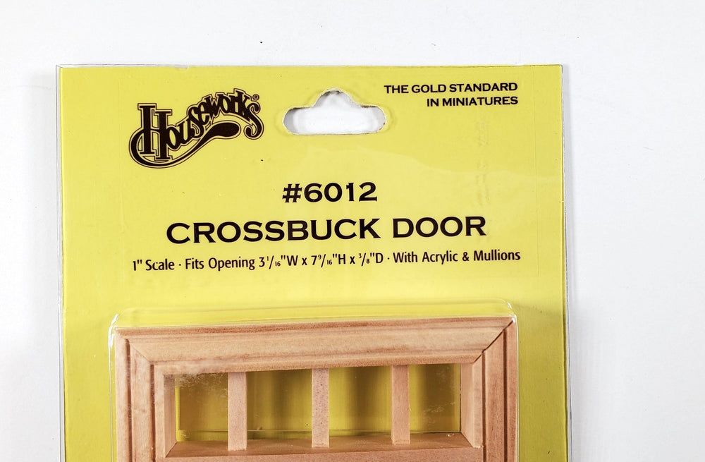 Dollhouse Exterior Door Crossbuck with Transome 1:12 Scale Houseworks #6012 - Miniature Crush