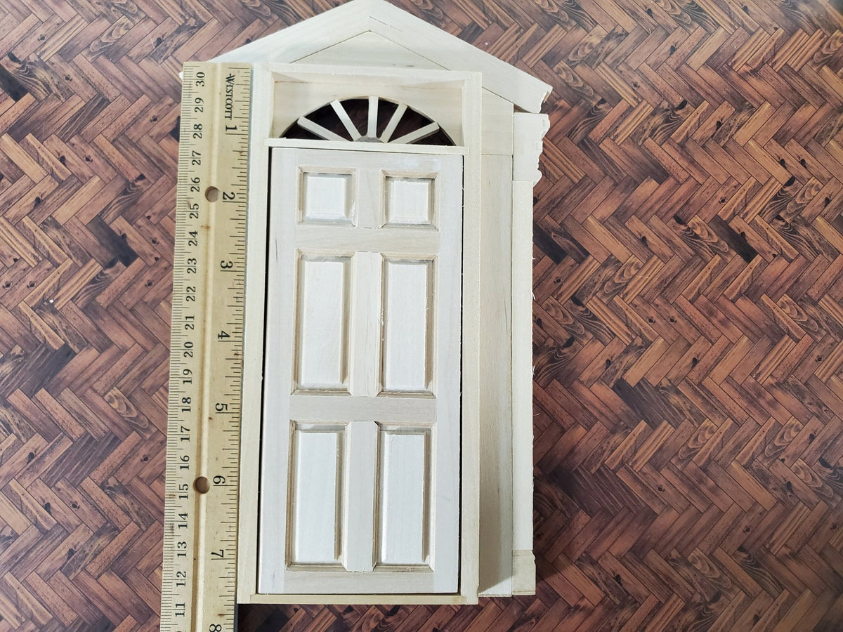 Dollhouse Exterior Door Large Fancy with Columns 1:12 Scale Miniature ...