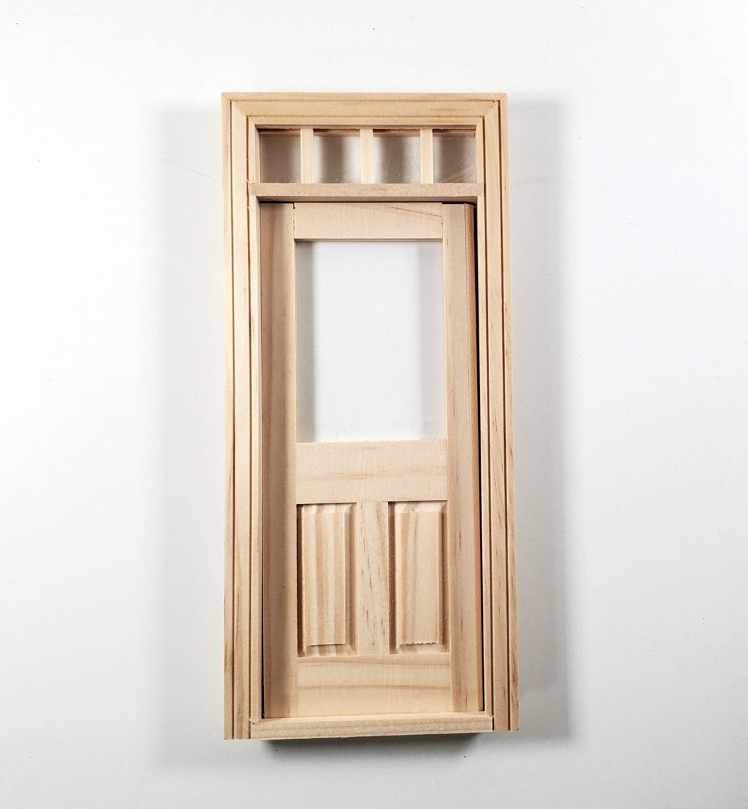 Dollhouse Exterior Door with Transom Window 1:12 Scale Houseworks