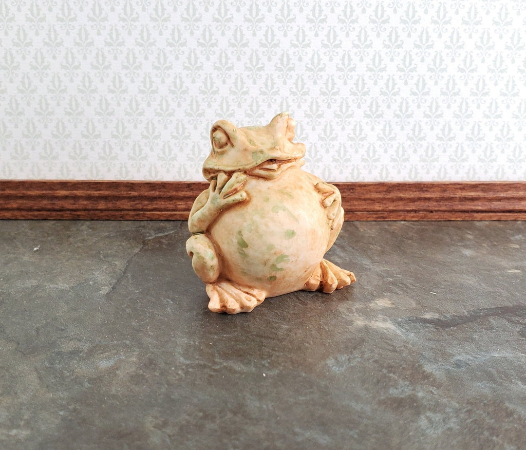 Dollhouse Fairy Garden Toad Frog Statue 1:12 Scale Falcon Miniatures - Miniature Crush