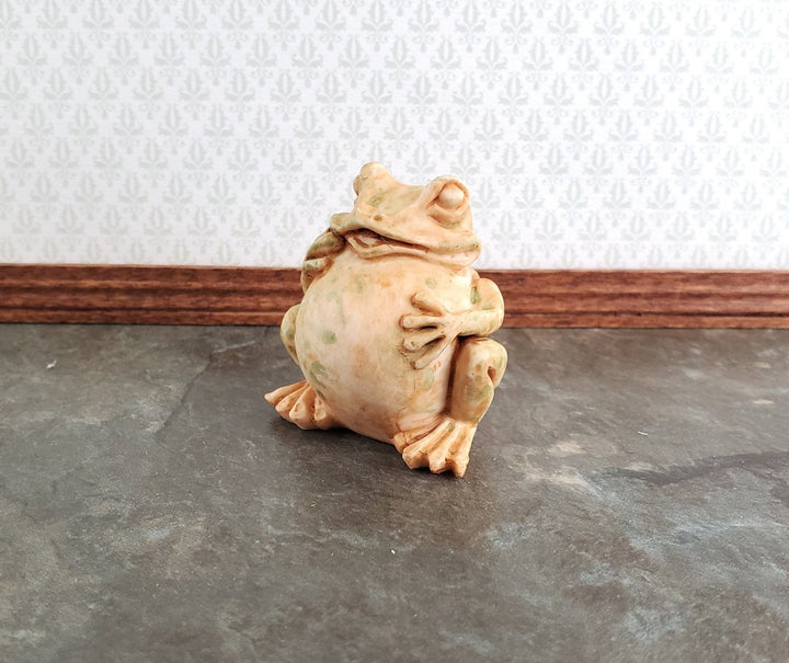 Dollhouse Fairy Garden Toad Frog Statue 1:12 Scale Falcon Miniatures - Miniature Crush