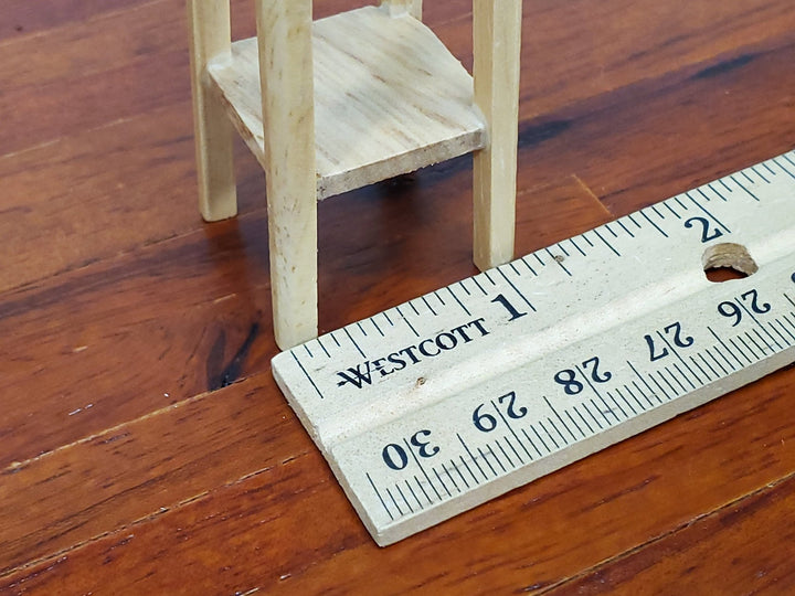 Dollhouse Fern or Plant Stand Tall Wood Light Oak Finish 1:12 Scale Miniature Furniture - Miniature Crush