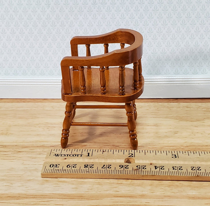 Dollhouse Fireman or Captain's Chair 1:12 Scale Miniature Furniture 1890s Style - Miniature Crush