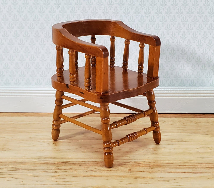 Dollhouse Fireman or Captain's Chair 1:12 Scale Miniature Furniture 1890s Style - Miniature Crush