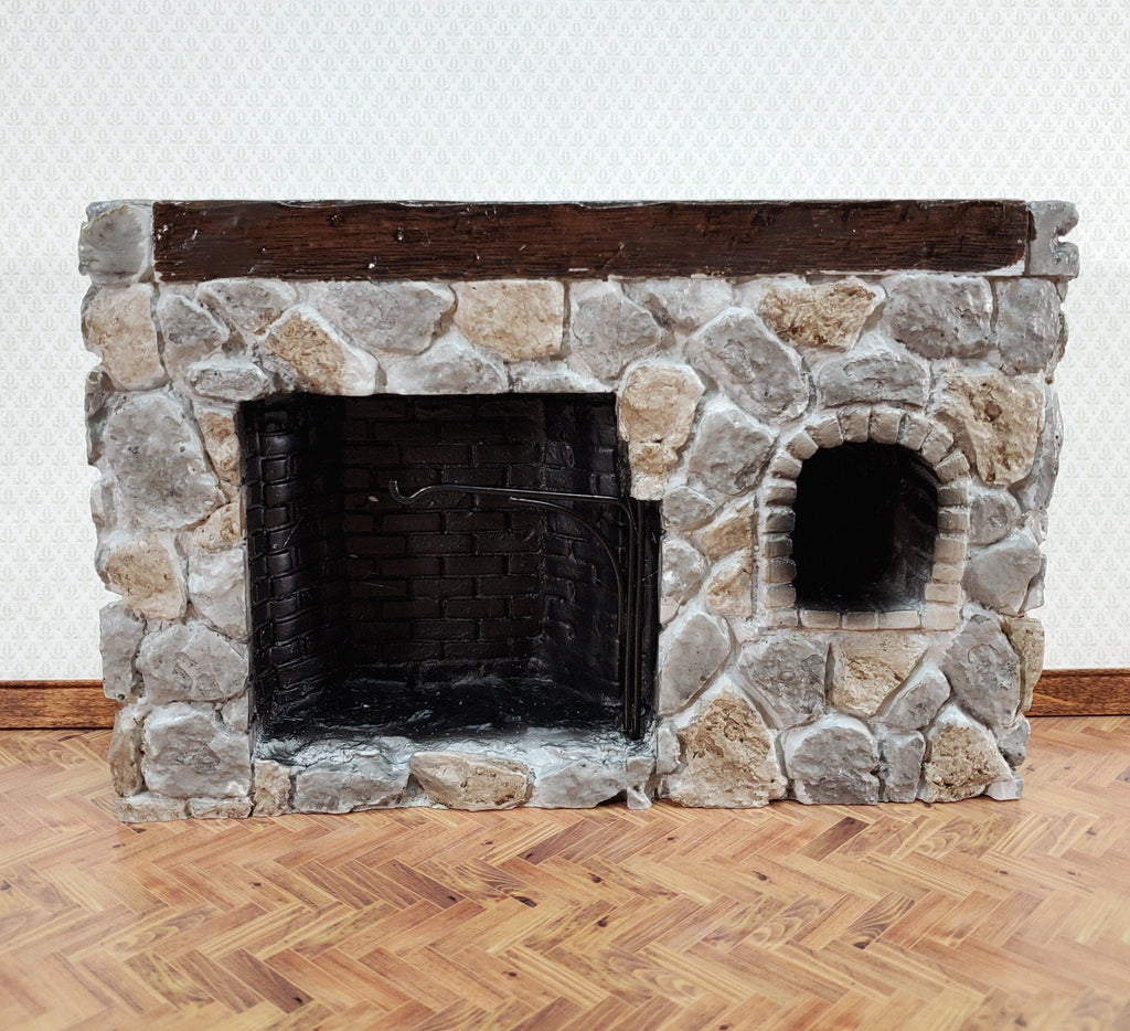 1:12 Scale Colonial Walk In Fireplace Miniature YM0244 2024