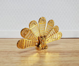Dollhouse Fireplace Screen Peacock Style Gold 1:12 Scale Miniature Accessory - Miniature Crush
