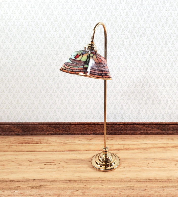 Dollhouse Floor Lamp Non-Working Dragonfly Design by Reutter Porcelain 1:12 Scale Miniature - Miniature Crush