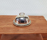 Dollhouse Food Chicken with Fruit on Silver Plated Platter with Lid 1:12 Scale Miniature by Falcon - Miniature Crush