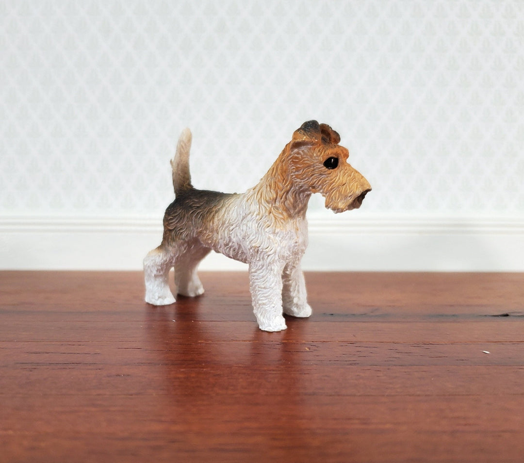 Dollhouse Fox Terrier Puppy Dog 1:12 Scale Miniature Pet Standing - Miniature Crush