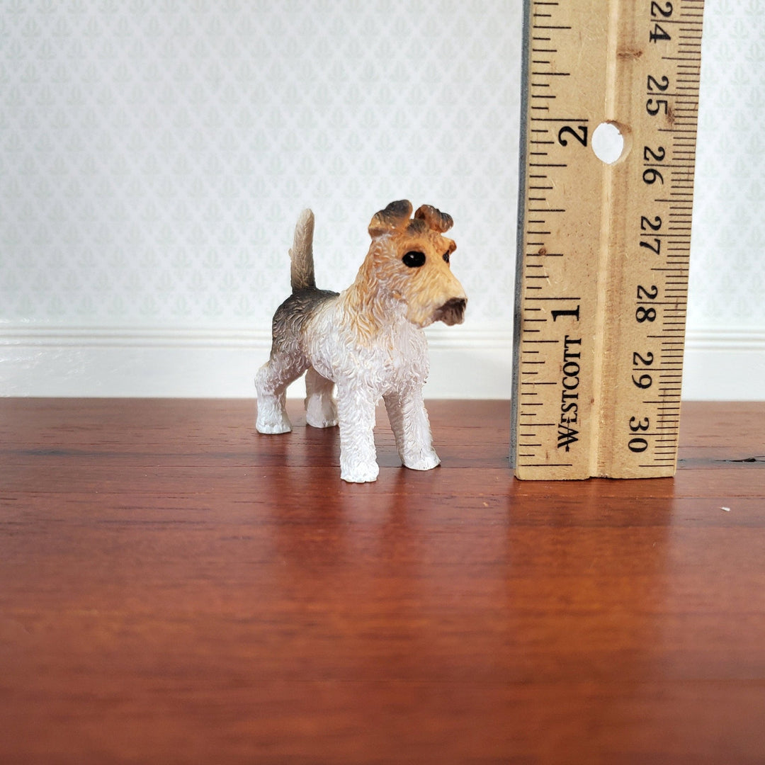 Dollhouse Fox Terrier Puppy Dog 1:12 Scale Miniature Pet Standing - Miniature Crush