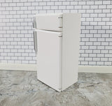 Dollhouse Fridge Modern Refrigerator Freezer White 2 Door 1:12 Scale Miniature - Miniature Crush