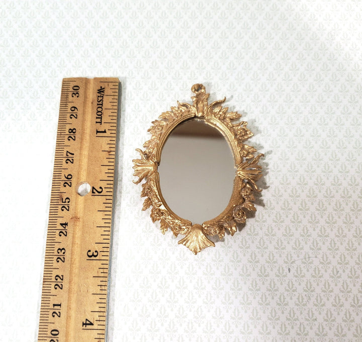 Dollhouse Gilt Mirror French Victorian Style Fancy 1:12 Scale by Falcon A3995 - Miniature Crush