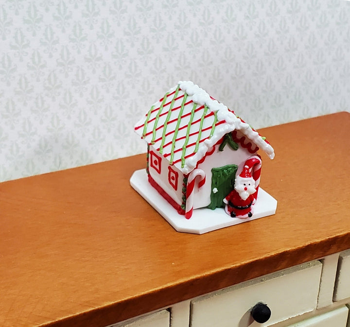 Dollhouse Gingerbread Christmas House with Santa 1:12 Scale Miniature Food - Miniature Crush