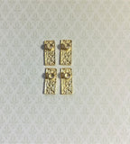 Dollhouse Gold Door Knobs Fancy with Plates Set 1:12 Scale Miniature or Fairy Garden - Miniature Crush