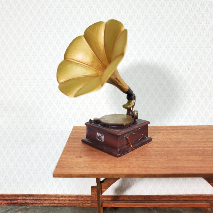 Dollhouse Gramophone Phonograph Victrola Record Player 1:12 Scale Miniature - Miniature Crush