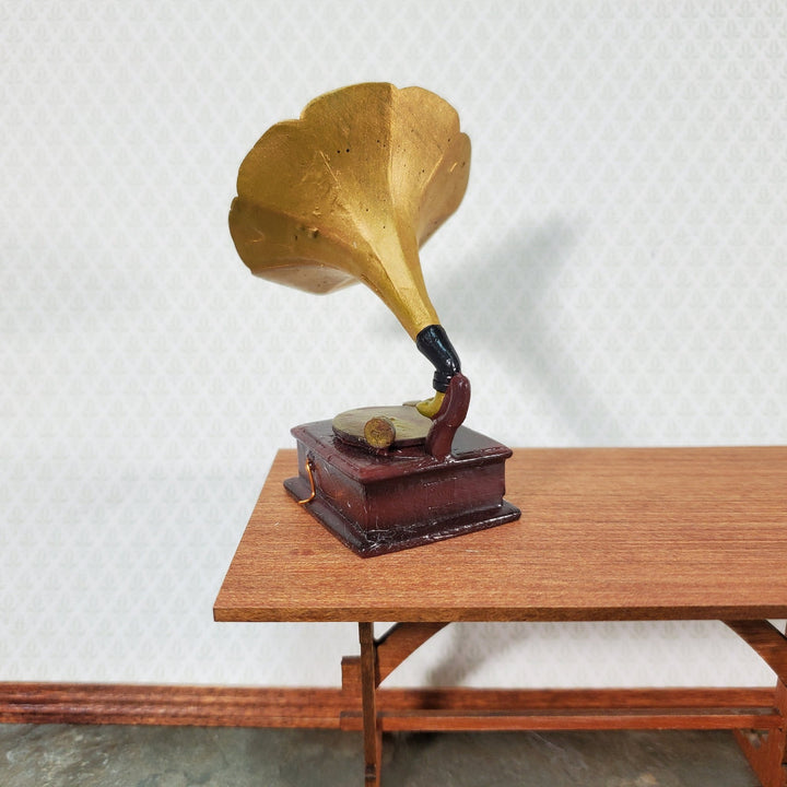 Dollhouse Gramophone Phonograph Victrola Record Player 1:12 Scale Miniature - Miniature Crush
