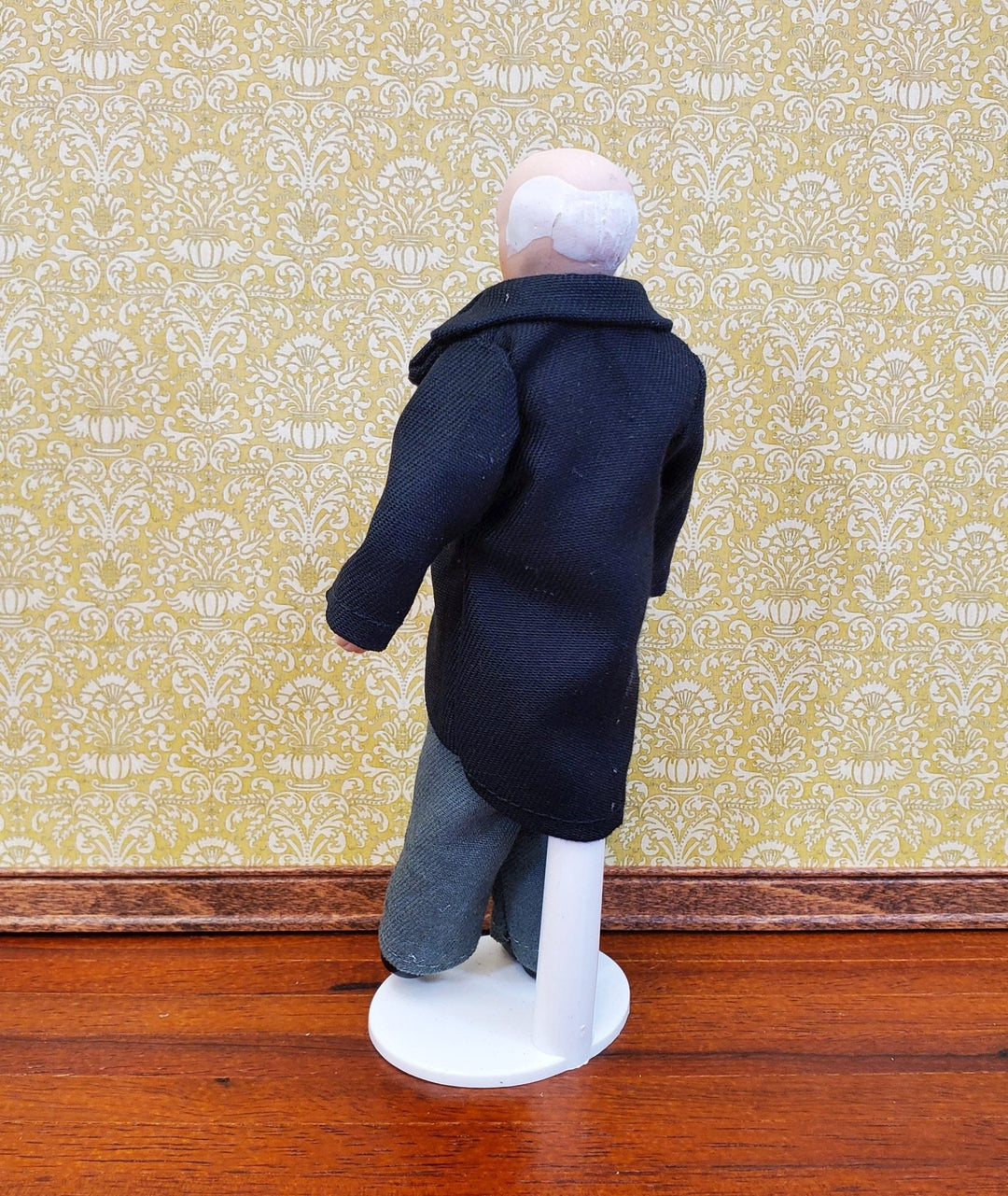 Dollhouse Grandfather or Butler Porcelain Male Poseable 1:12 Scale Miniature - Miniature Crush