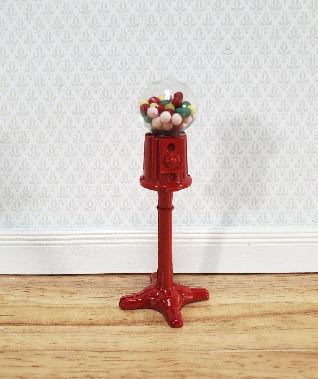 Dollhouse Gumball Machine Dispenser Vending Machine on Stand 1:12 Scale Miniature - Miniature Crush