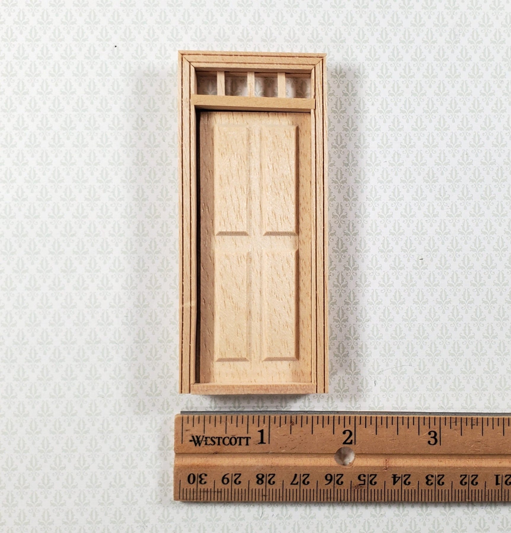 Dollhouse HALF SCALE 124 Exterior Door Wood HWH6001 Houseworks