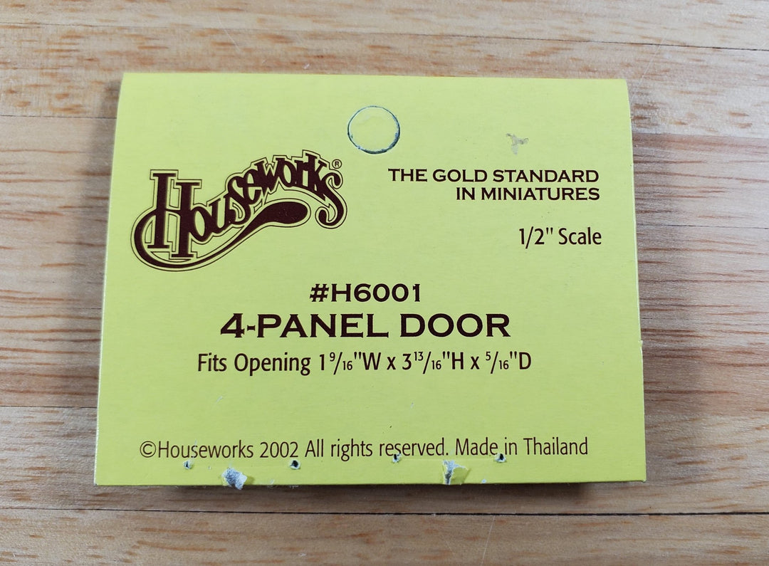 Dollhouse HALF SCALE 1:24 Exterior Door Wood HWH6001 Houseworks - Miniature Crush