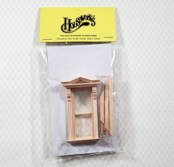 Dollhouse HALF SCALE 1:24 Window Victorian Style w/ Trim HWH5042 Houseworks - Miniature Crush