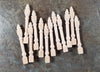 Dollhouse HALF SCALE Newel Posts Set of 12 1:24 1 5/8