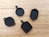 Dollhouse HALF SCALE Pots and Pans Modern Style Black Small 1:24 4 Pieces