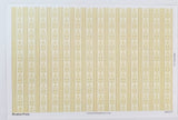 Dollhouse HALF SCALE Wallpaper 3 Sheets Gold White Cream "Palais" 1:24 Scale - Miniature Crush