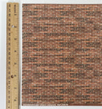 Dollhouse HALF SCALE Weathered Brick Card Stock Embossed 1:24 Scale World Model - Miniature Crush