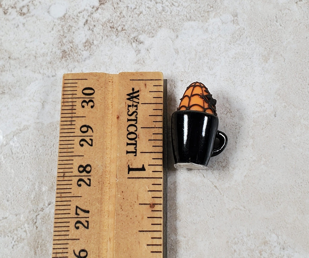 Dollhouse Halloween Cupcake Mug Dessert with Spider 1:12 Scale Miniature Food - Miniature Crush