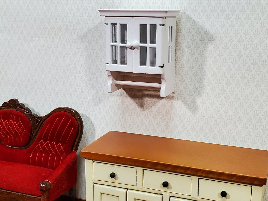 Dollhouse Hanging Cabinet with Doors Small for Kitchen or Bathroom 1:12 Scale Miniature Furniture - Miniature Crush