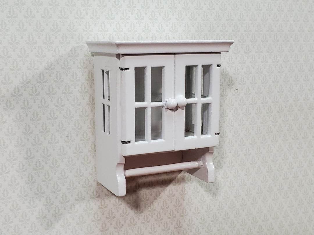 Dollhouse Hanging Cabinet with Doors Small for Kitchen or Bathroom 1:12 Scale Miniature Furniture - Miniature Crush