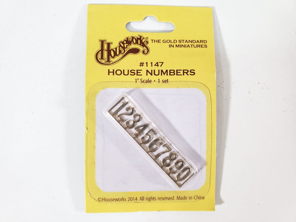 Dollhouse House Numbers 0 thru 9 Gold Plated Brass Miniatures Houseworks 1147 - Miniature Crush