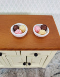 Dollhouse Ice Cream 6 Scoops Vanilla Chocolate Strawberry 1:12 Scale Dessert Food by Falcon - Miniature Crush