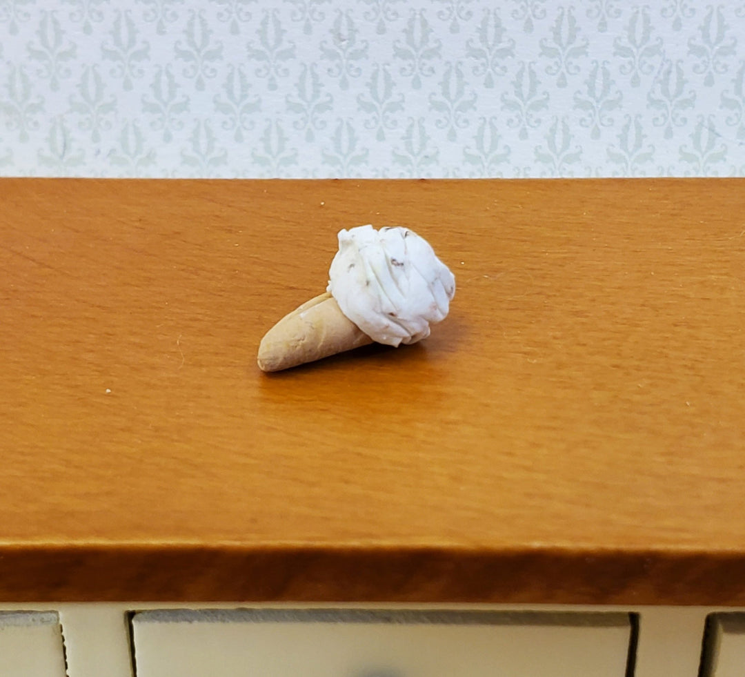 Dollhouse Ice Cream Cone Chocolate Chip 1:12 Scale Miniature Food Hand Crafted - Miniature Crush