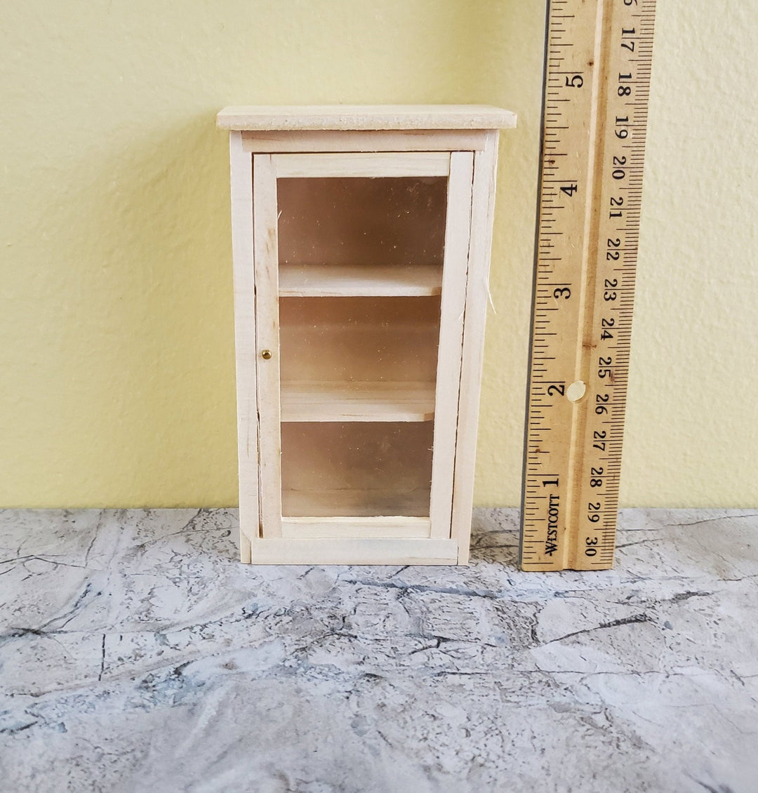 Dollhouse Jelly or Larder Cabinet Cupboard 1:12 Scale Kitchen Furniture Unpainted - Miniature Crush
