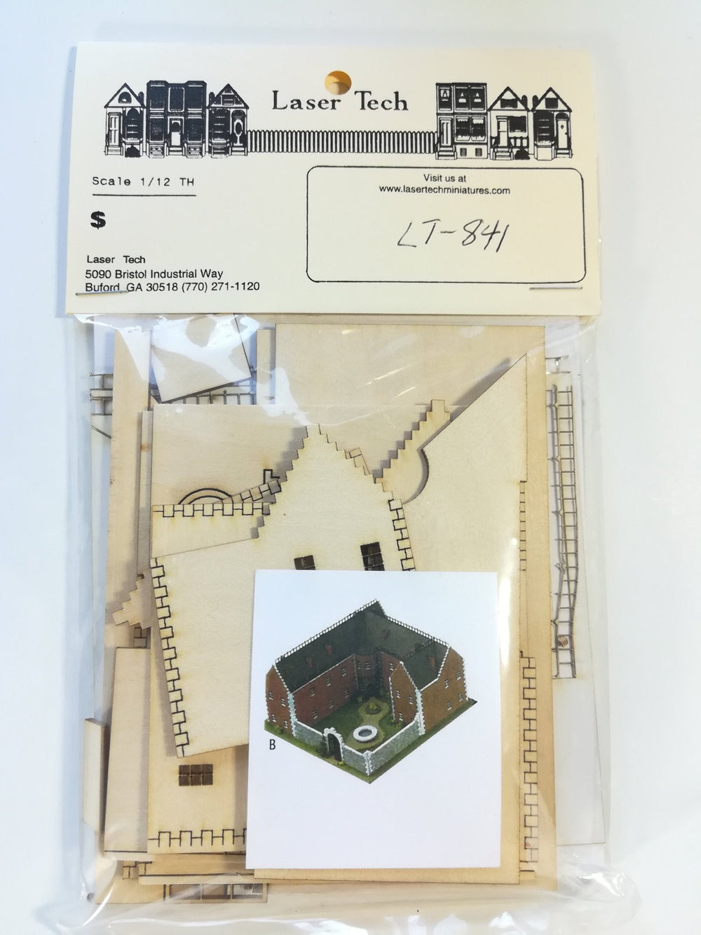 Dollhouse Kit 1:144 Scale Castle by Laser Tech Wood Miniatures - Miniature Crush
