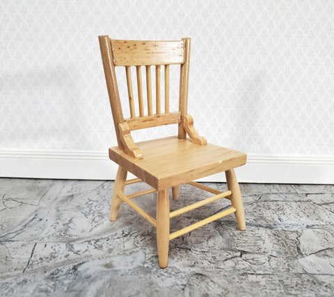 Dollhouse Kitchen Chair Light Oak Wood 1:12 Scale Miniature Furniture M0537B - Miniature Crush
